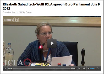 Elisabeth Sabaditach-Wolff - ICLA speech - Euro Parliament