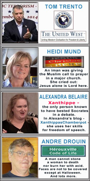 Speaking Out for freedom of speech, against political correctness and multiculturalism, for truth about Islam - Tom Trento, Heidi Mund, Alexandra Belaire, Andre Drouin